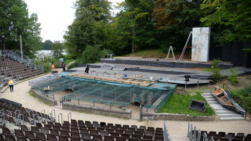 Die Bühne wird zurückgebaut