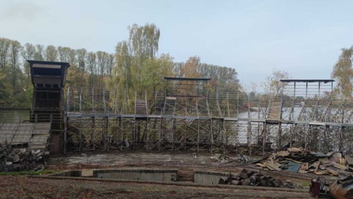 Abriss der Tribüne der Eutiner Festspiele