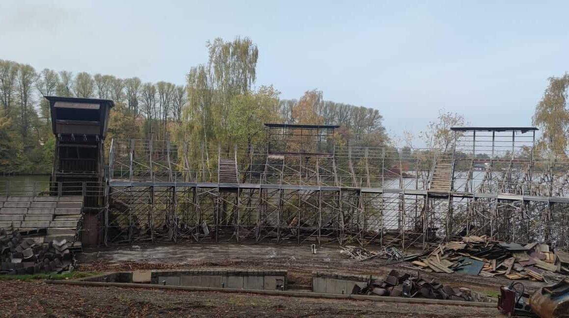 Abriss der Tribüne der Eutiner Festspiele